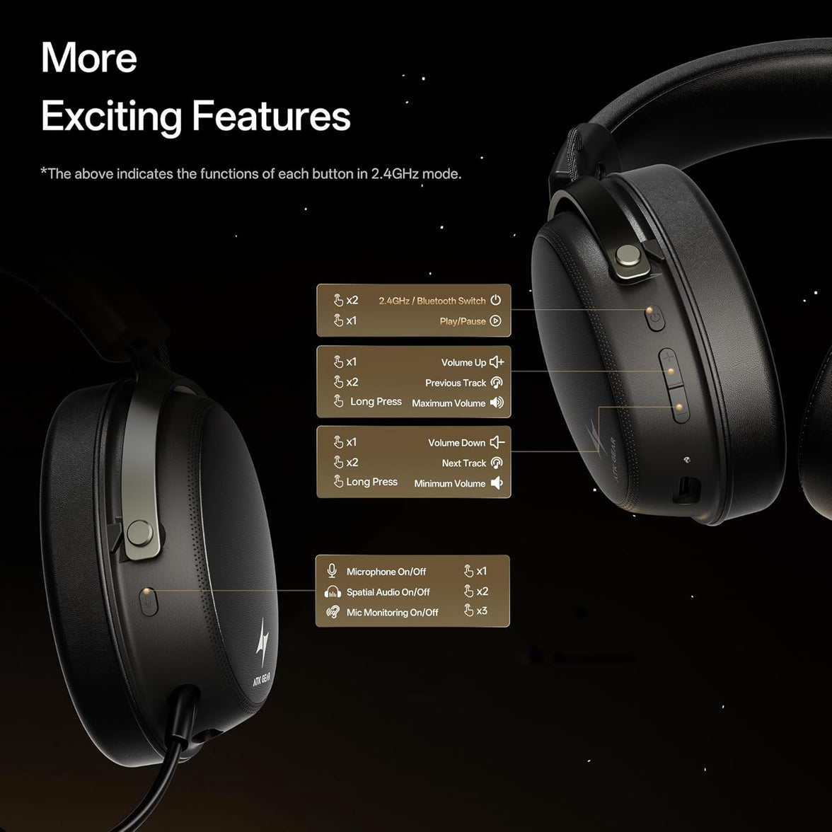 ATK Neptune N9 Ultra Over-Ear Esports Gaming Wireless Headphones