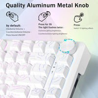 E-Yooso Z-82 Tri-Mode RGB 81Keys Mechanical Keyboard White (Silverwood Switch)