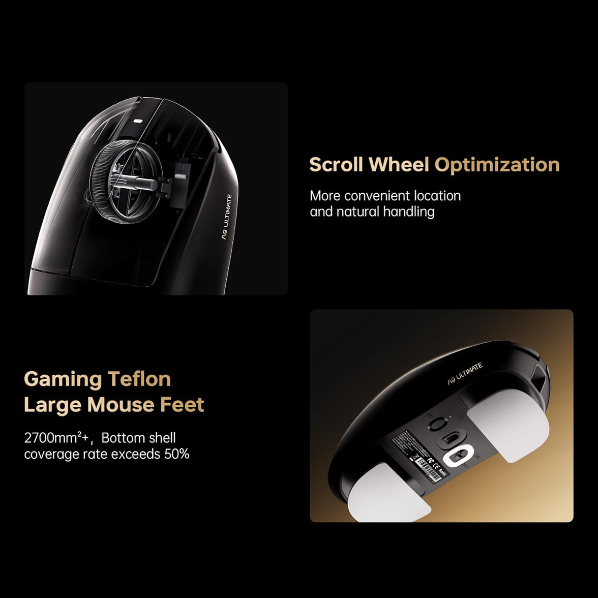 ATK A9 Air Dual Mode Wireless Gaming Mouse