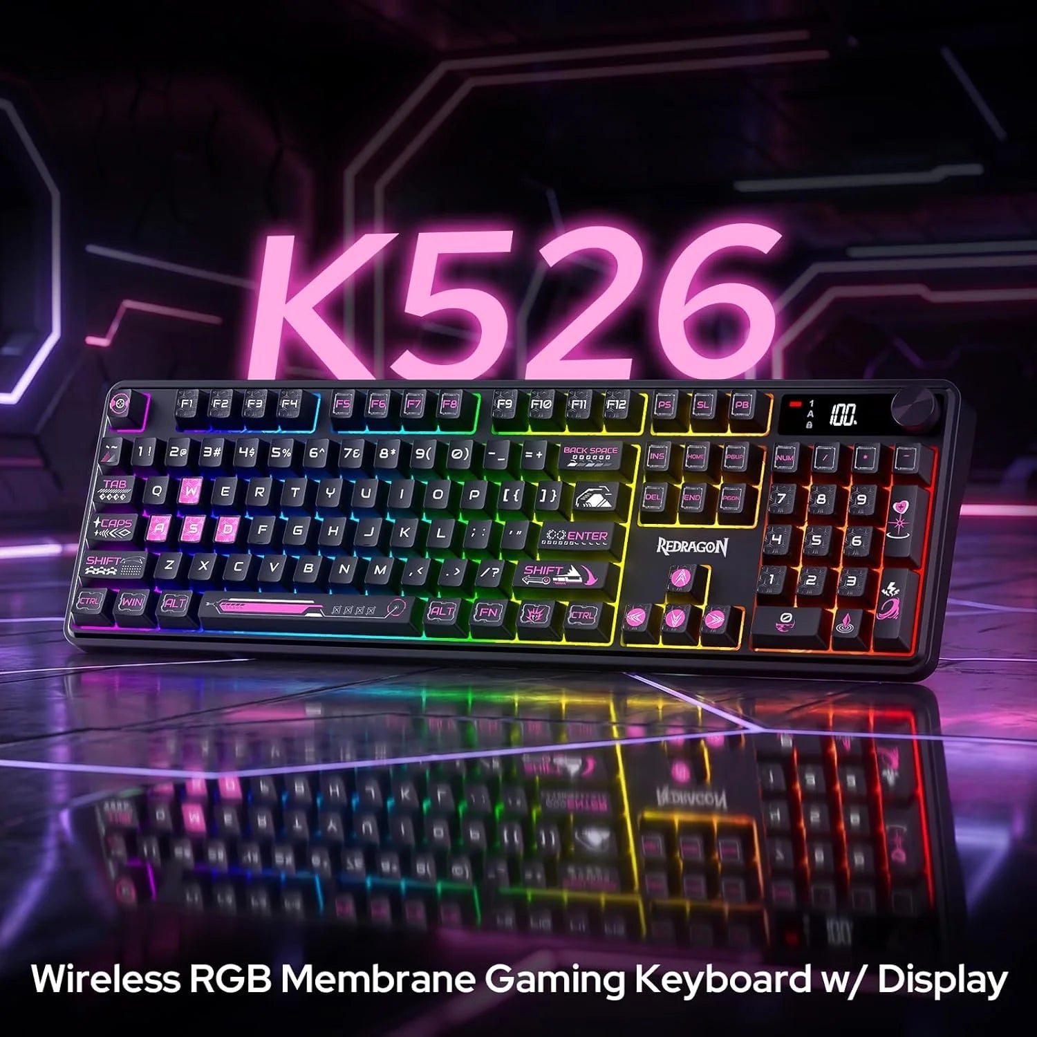 Redragon RM104 Pro Volcano Black+Pink (K526BP-PRO)