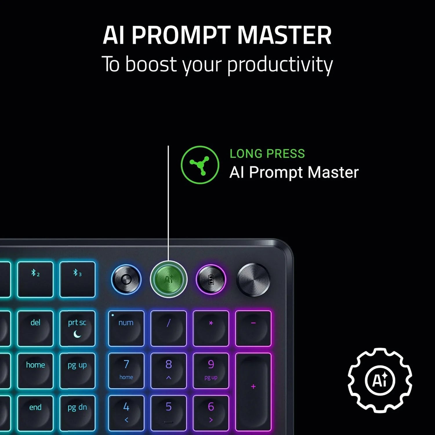 Razer Pro Type Ergo Wireless Split Ergonomic RGB Keyboard