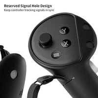 Transnovo VR Controller Grips for Meta Quest 3/3S RP3-B (Black/Grey)