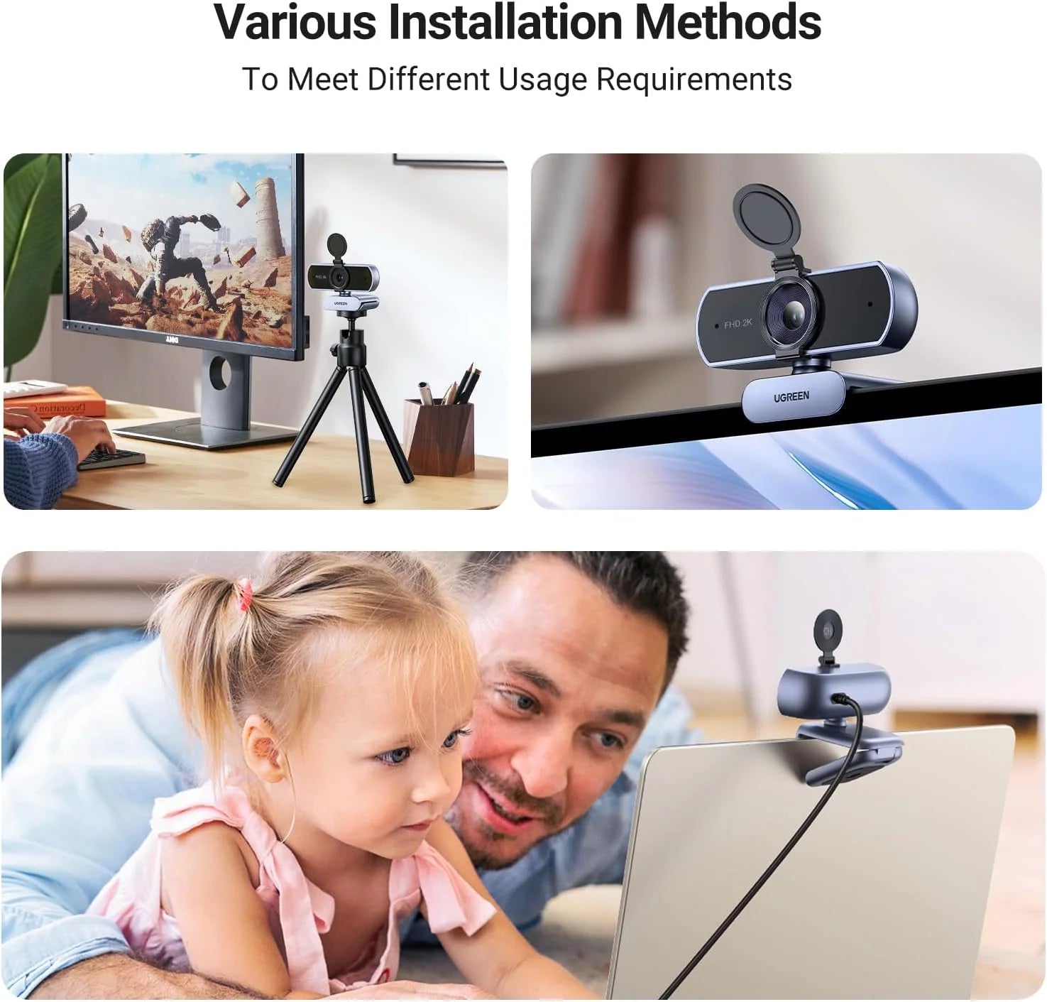 Ugreen 2K 30FPS USB Full HD Webcam (CM717/25442)