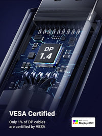 UGREEN DP 1.4 Male To Male Plastic Case Braided Cable