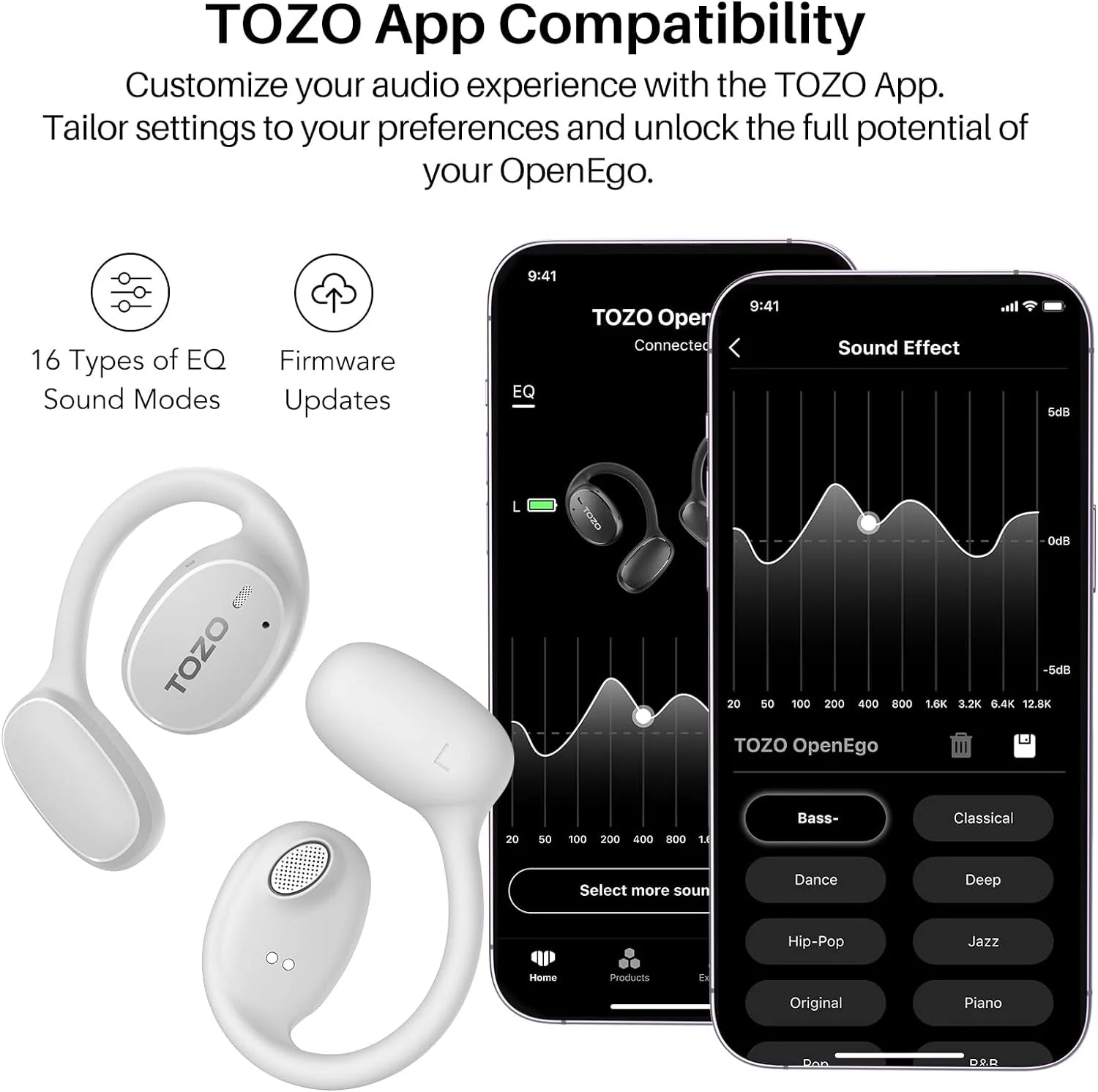 TOZO TWS Earbuds OpenEgo