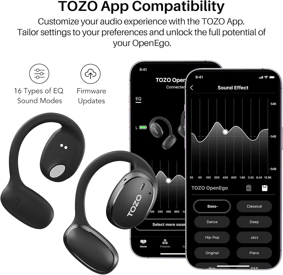TOZO TWS Earbuds OpenEgo