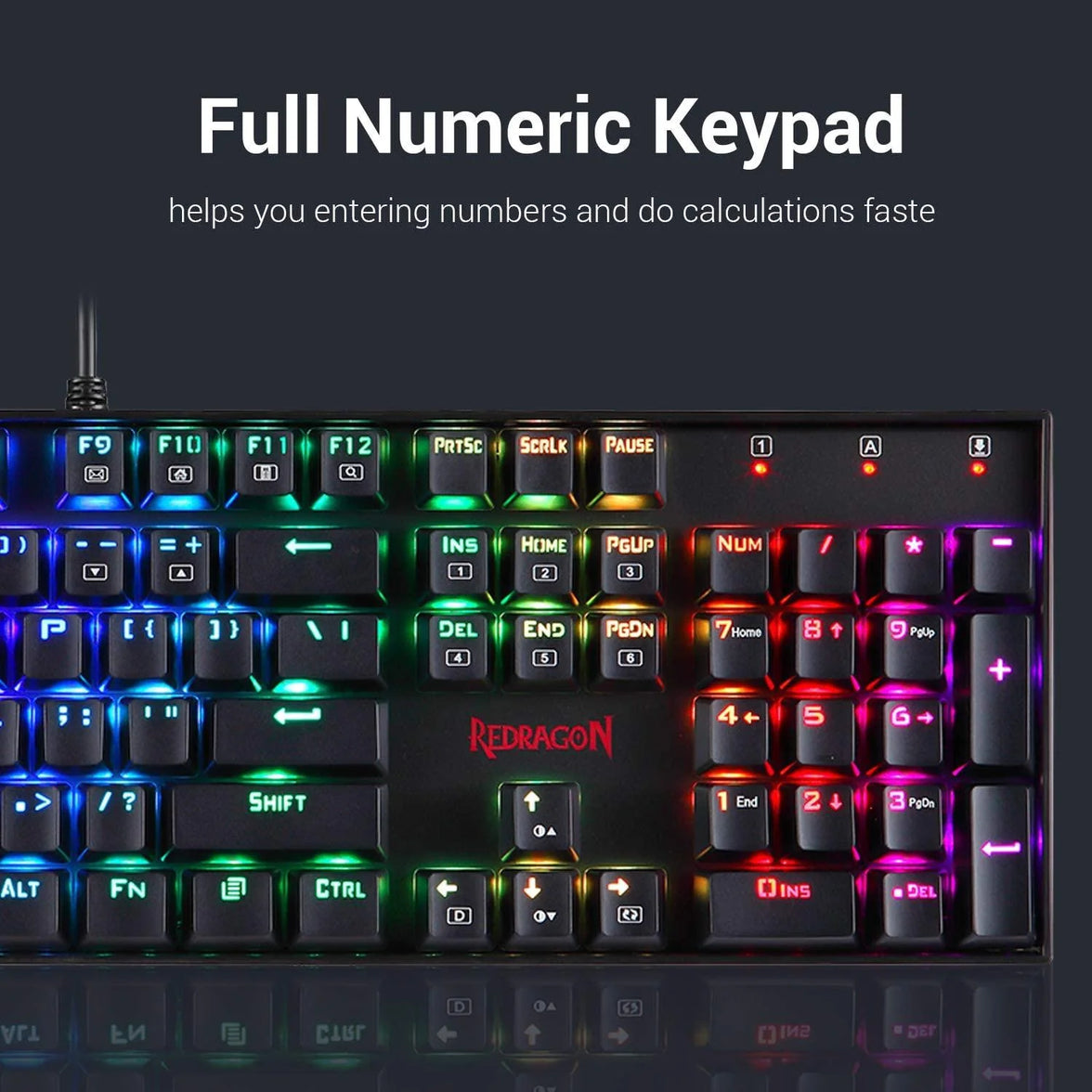 Redragon Mitra V2 Wired Keyboard Black (K551RGB-1)