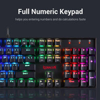 Redragon Mitra V2 Wired Keyboard Black (K551RGB-1)