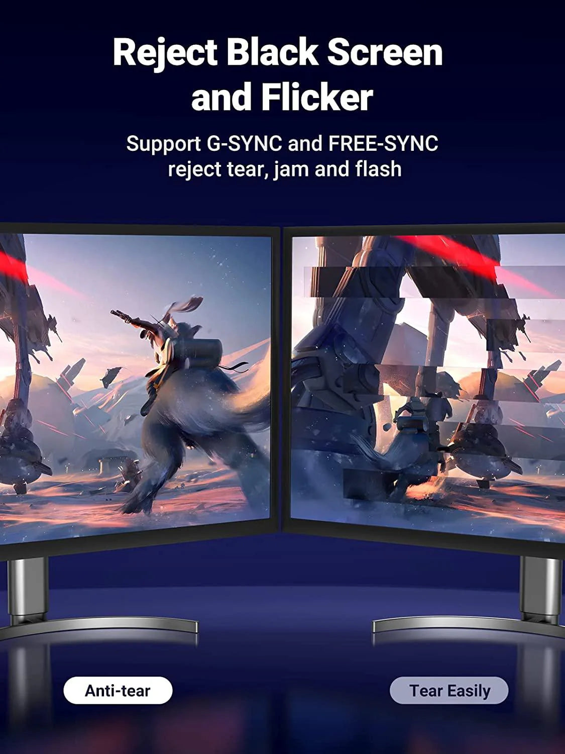 UGREEN DP 1.4 Male To Male Plastic Case Braided Cable