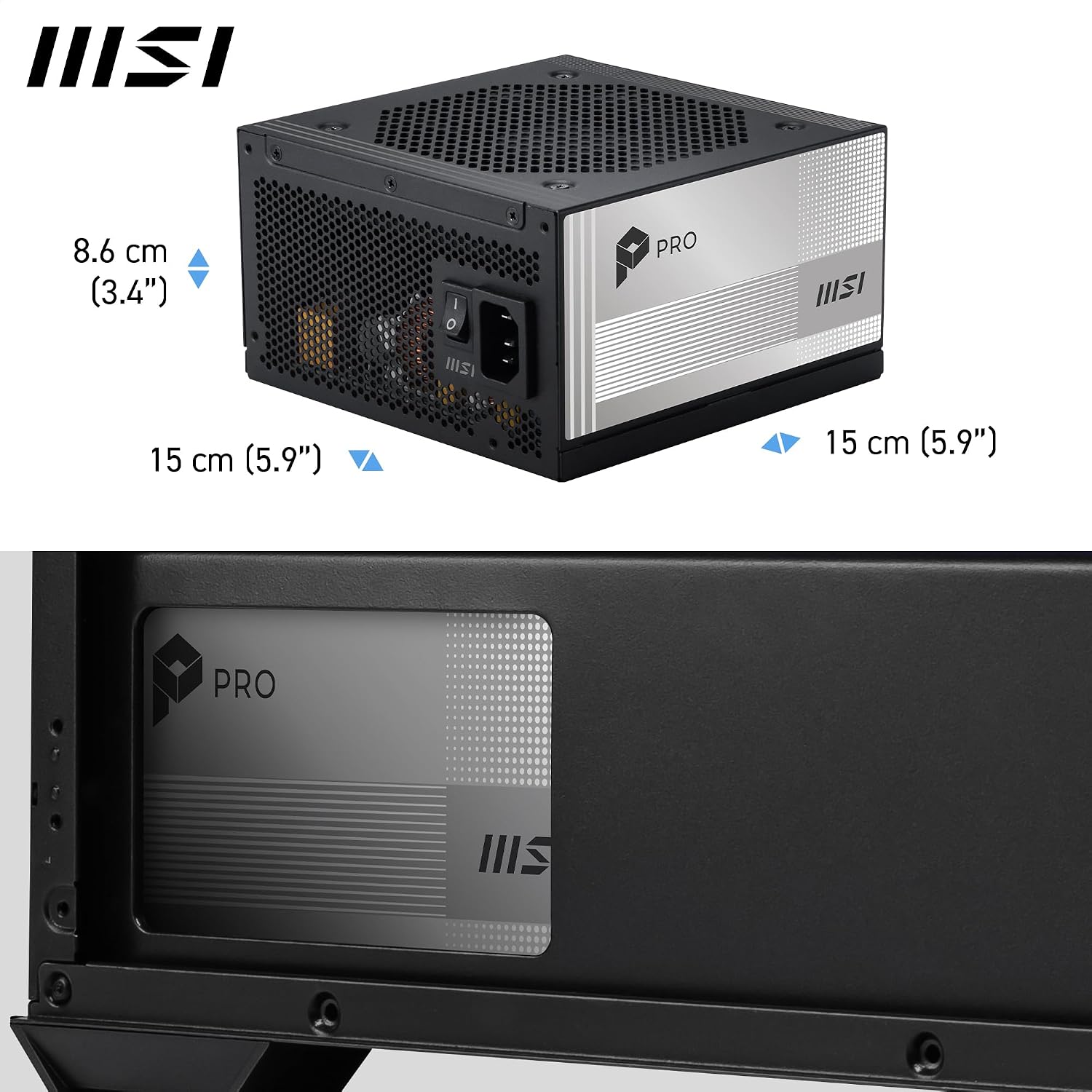 MSI PRO A1000PL PCIE5 1000W 80+ Platinum PSU