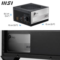 MSI PRO A1000PL PCIE5 1000W 80+ Platinum PSU