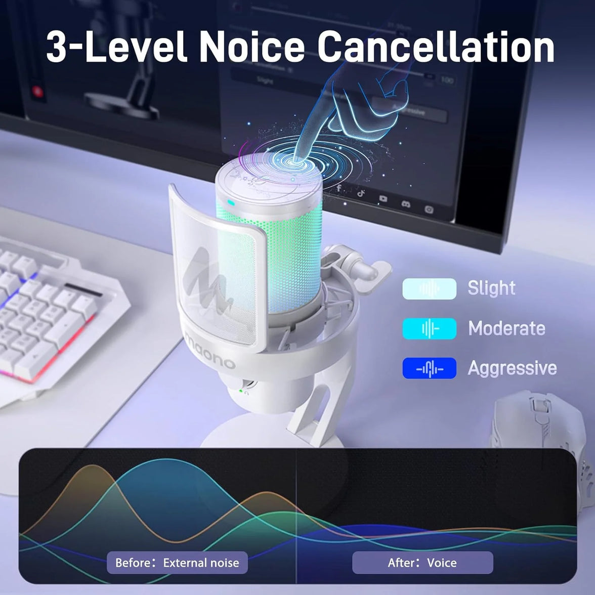 Maono DM40 Pro Wireless Condenser Microphone