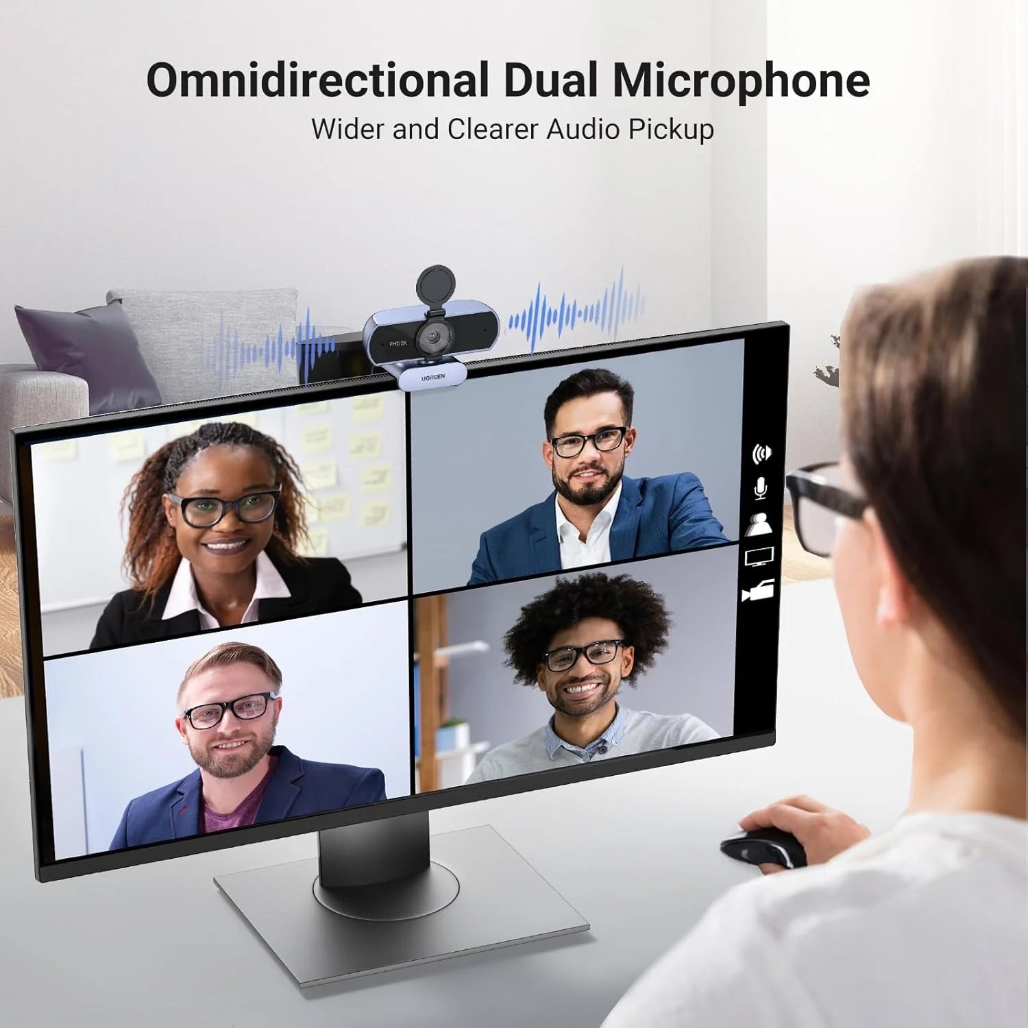 Ugreen 2K 30FPS USB Full HD Webcam (CM717/25442)