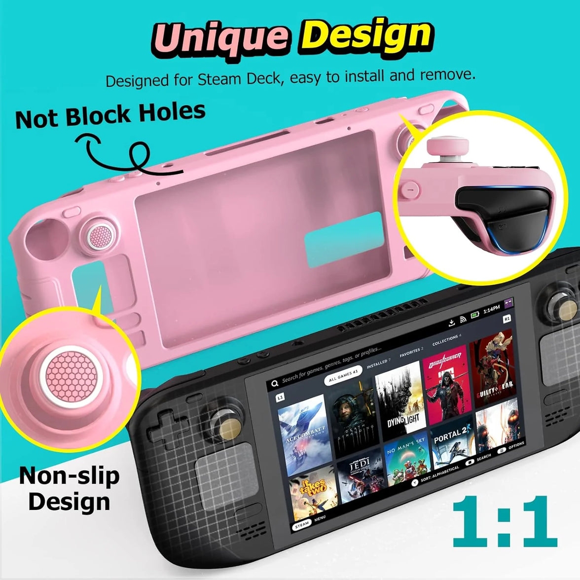 IINE Protective Case Set for Steam Deck OLED