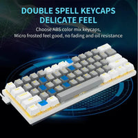 E-Yooso Z-11 RGB 61Keys Hot Swappable Mechanical Keyboard Grey/White (Red Switch)