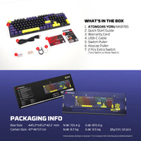 Fantech Atom104S Full-Size Yoru Edition Mechanical Gaming Keyboard (MK878S)