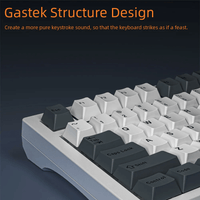 Darmoshark K8 Mechanical Keyboard [White Base/White and Gray Keycaps]