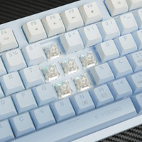 E-Yooso Z-94 Tri-Mode RGB 94 Keys Hot Swappable Mechanical Keyboard Gradiant Blue Linear White Switch