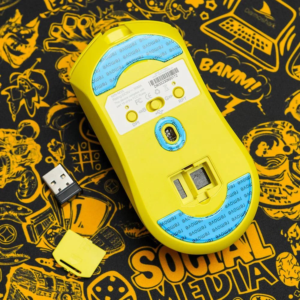 Darmoshark M3s Mini Varun Wireless Gaming Mouse Cyber [Yellow]