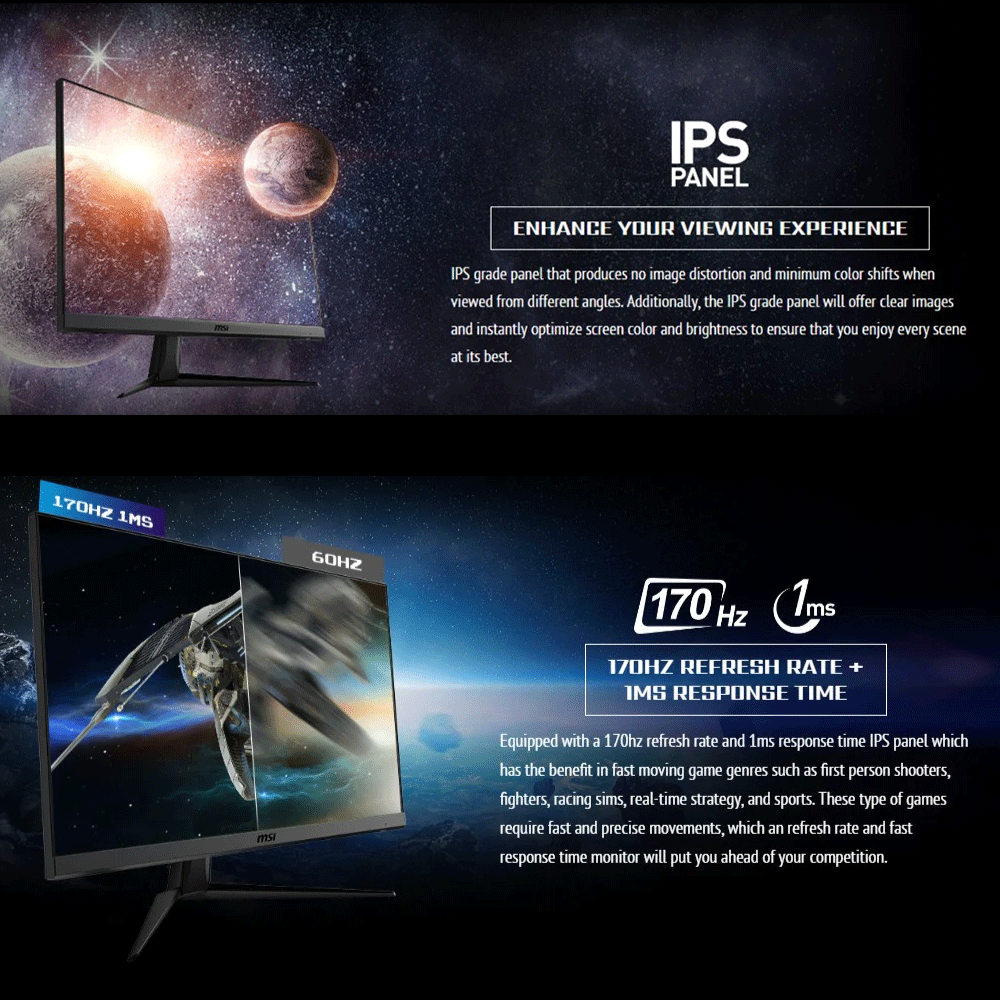 MSI G2412 23.8" FHD IPS Esports Gaming Monitor