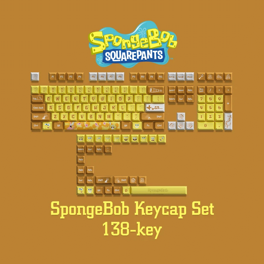 Akko SpongeBob JDA PBT Keycap Set 138 Keys