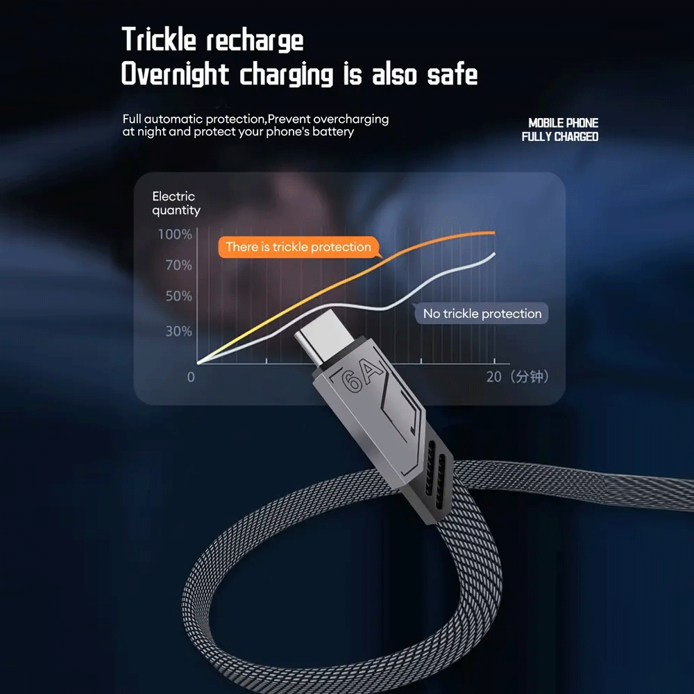 Transformers TF-A10 Braided Charging Lightning Cable Black