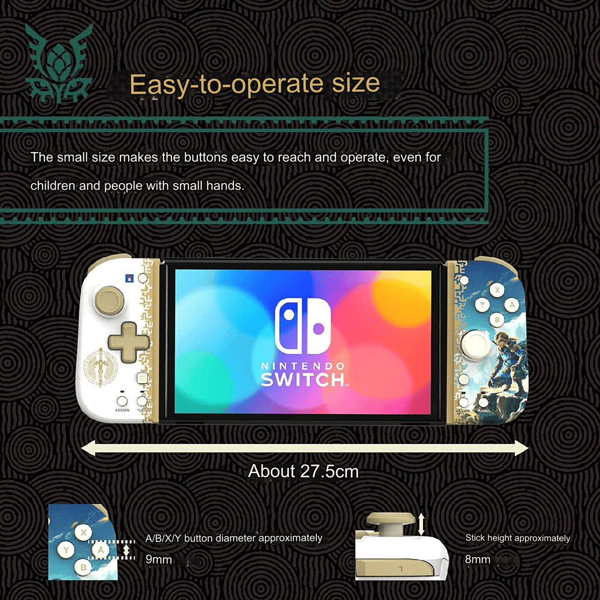 Hori Split Pad Controller The Legend Of Zelda Tears Of The Kingdom for Switch V2/OLED NSW-433A