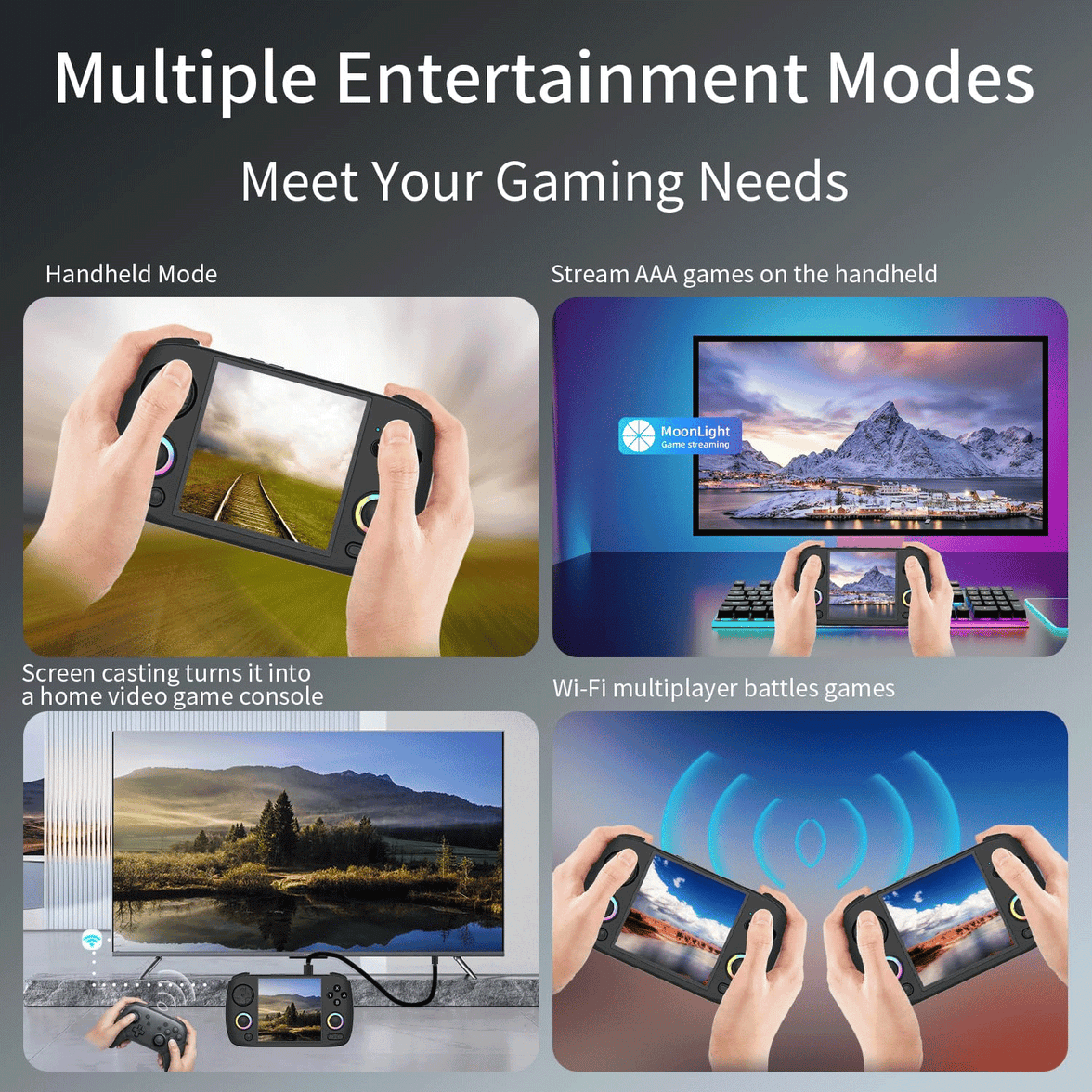 Anbernic RG CubeXX Retro Game Console Linux 64-Bit Supports 2.4G H700 Quad-Core Arm Cortex-A53