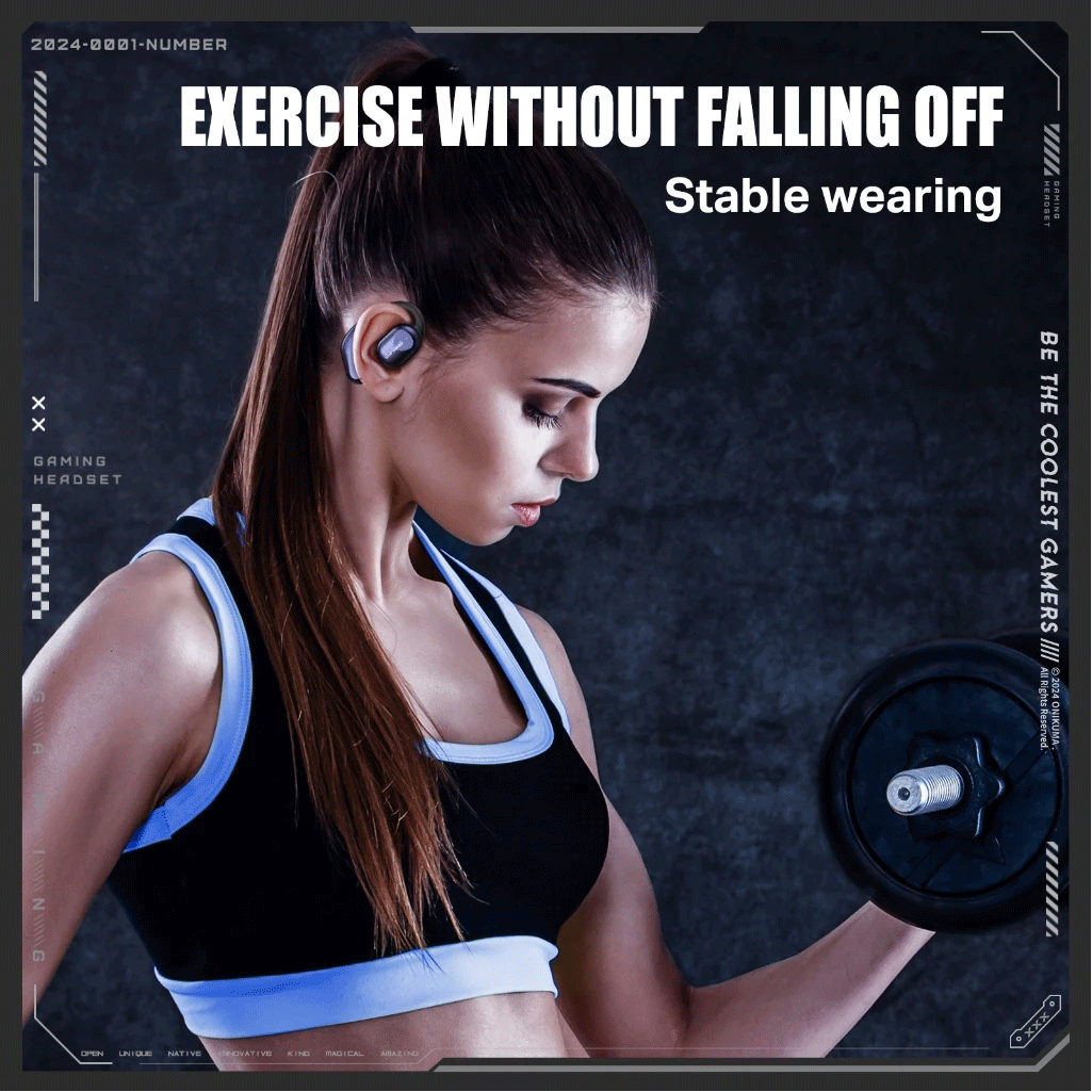 Onikuma T209 Wireless Earphones (Black/Blue)