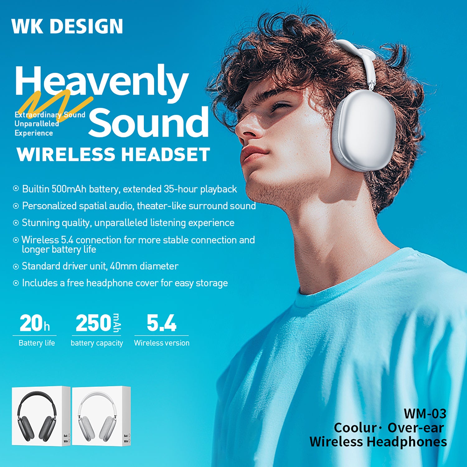 WEKOME Wireless Headphone WM-03