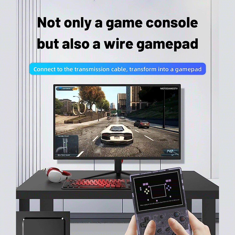 ANBERNIC RG353V Retro Handheld Gaming Console 3.5” iPS Multi-Touch Screen LPDDR4 Android & Linux Wi-Fi Game Player