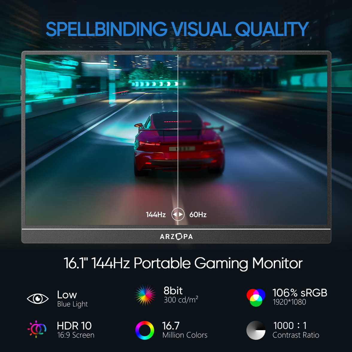 [PRE-ORDER] ARZOPA Z1FC 15.6" FHD Portable Monitor (Black)