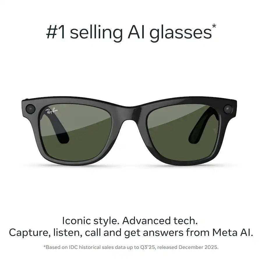 Ray-Ban Meta Wayfarer Gen 2 Shiny Black G-15 Green Lenses