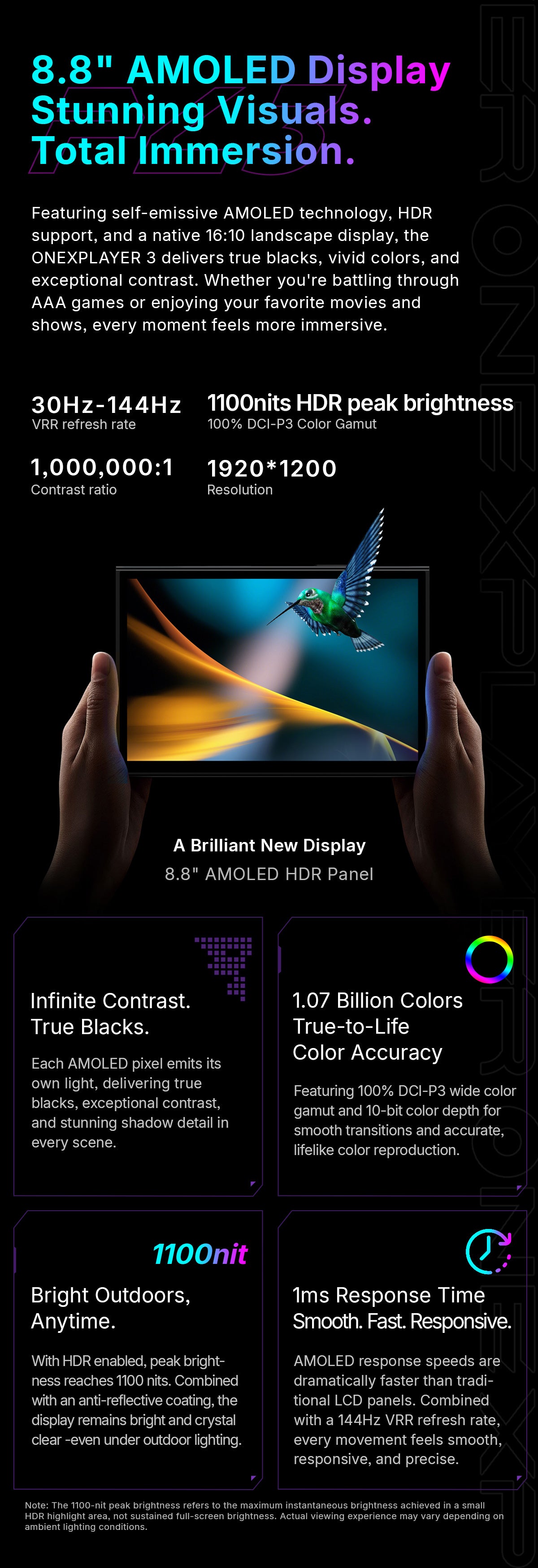 [PRE-ORDER] ONEXPLAYER 3 AI Gaming Handheld PC | Intel® Arc™ G3 Extreme | 24GB RAM | 1TB SSD | 8.8” 144Hz AMOLED | Windows 11