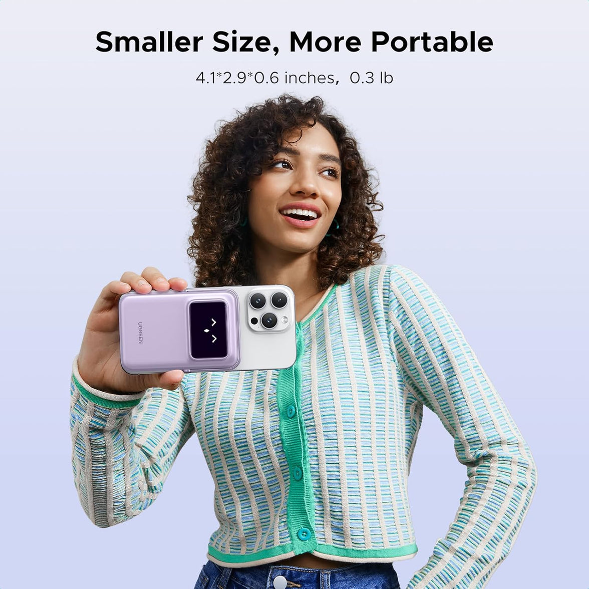 UGREEN Uno 10000mAh Mini Magnetic Wireless 20W Power Bank with Built-in Stand