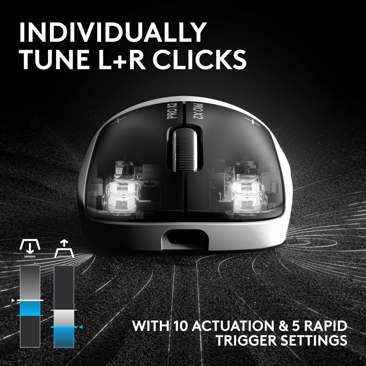 Logitech PRO X2 Superstrike Lightspeed Wireless Gaming Mouse