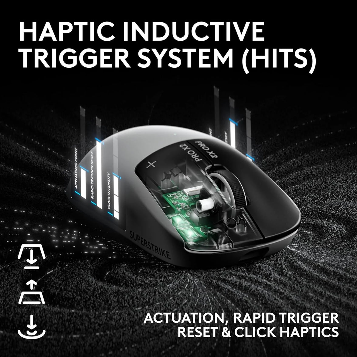 Logitech PRO X2 Superstrike Lightspeed Wireless Gaming Mouse