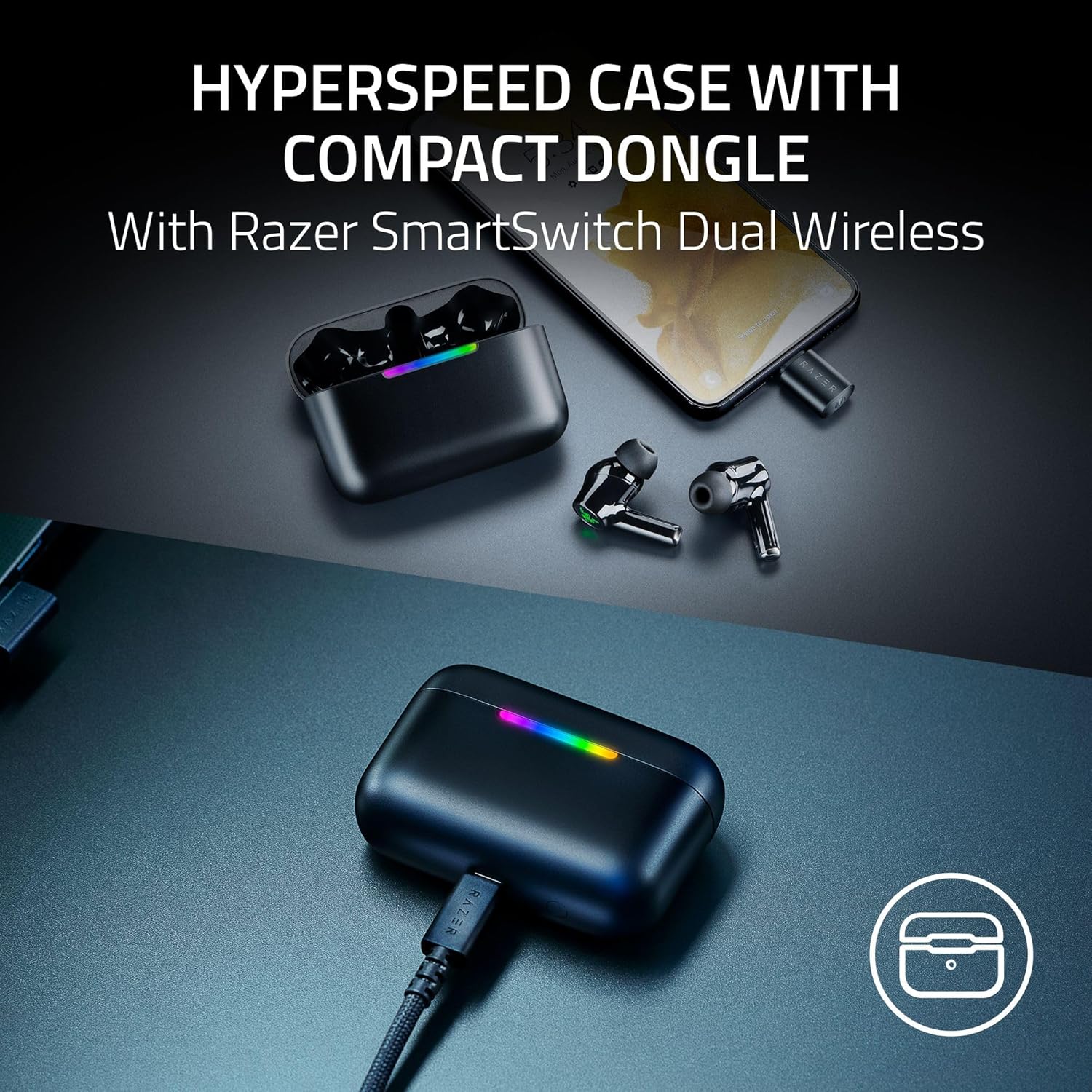Razer Hammerhead V3 HyperSpeed Wireless Gaming Earbuds