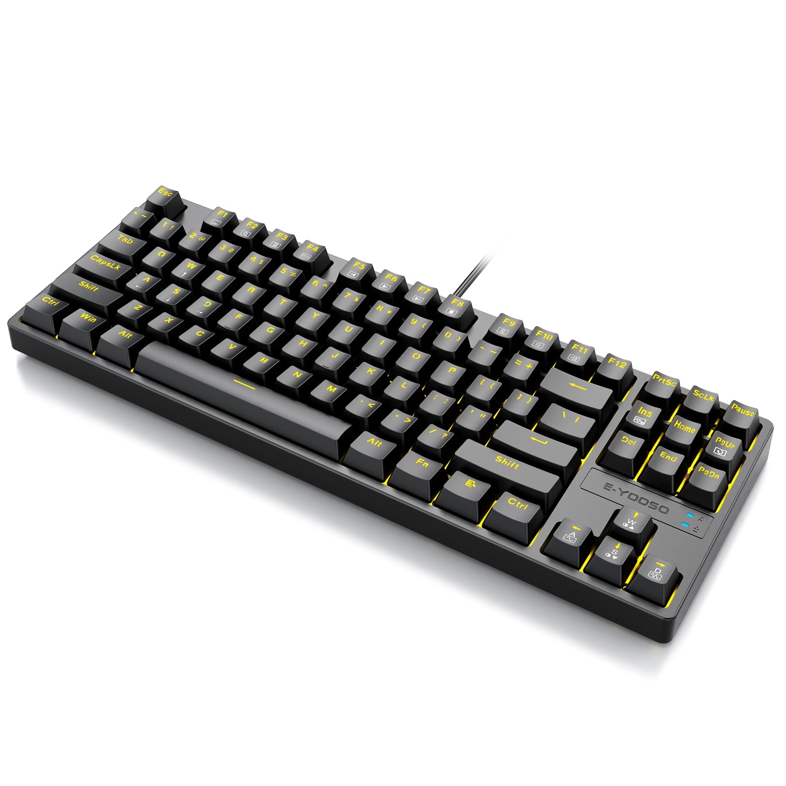 E-Yooso Z-87 87 Keys Single Light Mechanical Gaming Keyboard Black [Red Switch]