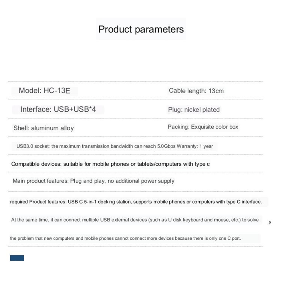 AirSky Usb-c Docking Station 4 in 1 [HC-13E]