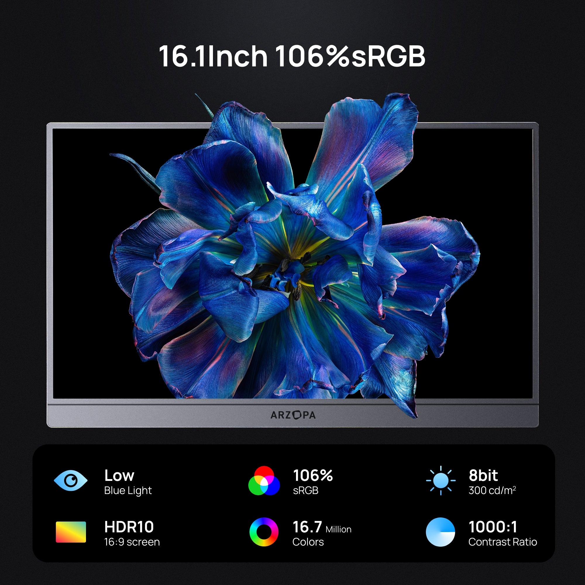 [PRE-ORDER] ARZOPA Z1FC 15.6" FHD Portable Monitor (Grey)