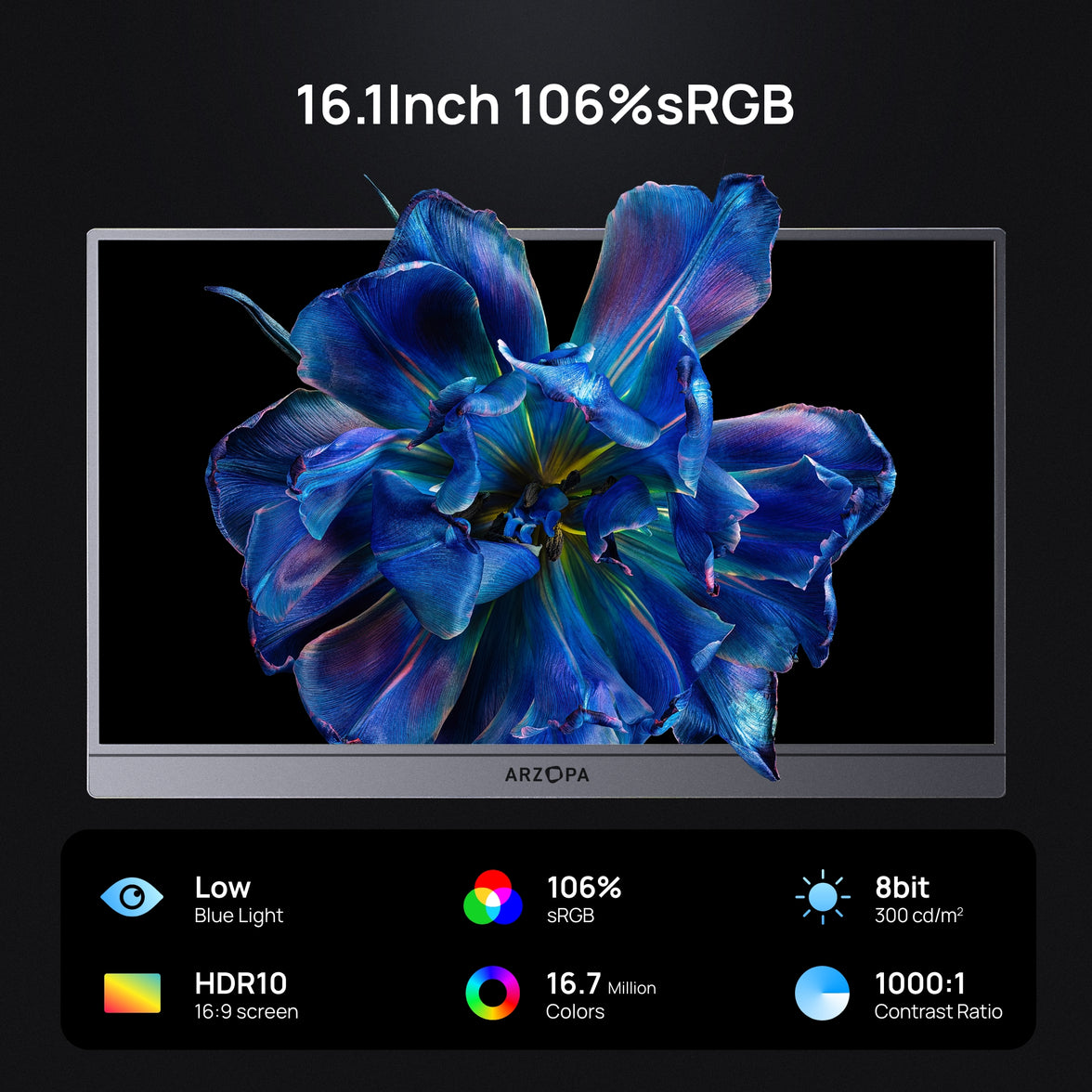 [PRE-ORDER] ARZOPA Z1FC 15.6" FHD Portable Monitor (Grey)