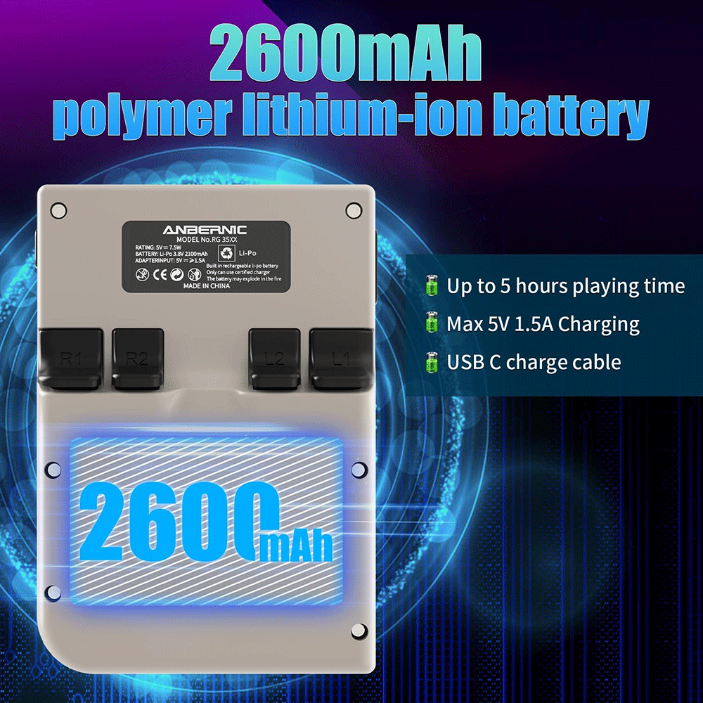 ANBERNIC RG35XX Retro Handheld Gaming Console iPS Screen Video 3.5” Classic Gaming Emulator