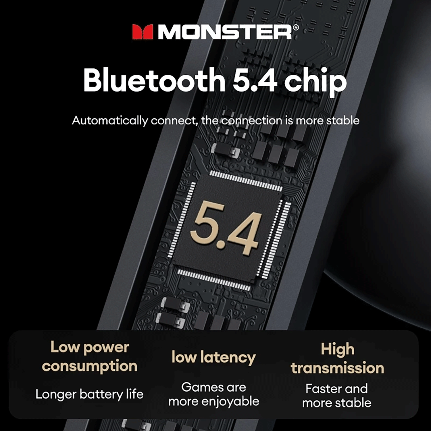 Monster XKT20 Bluetooth Earphone HIFI Sound Quality Smart Touch