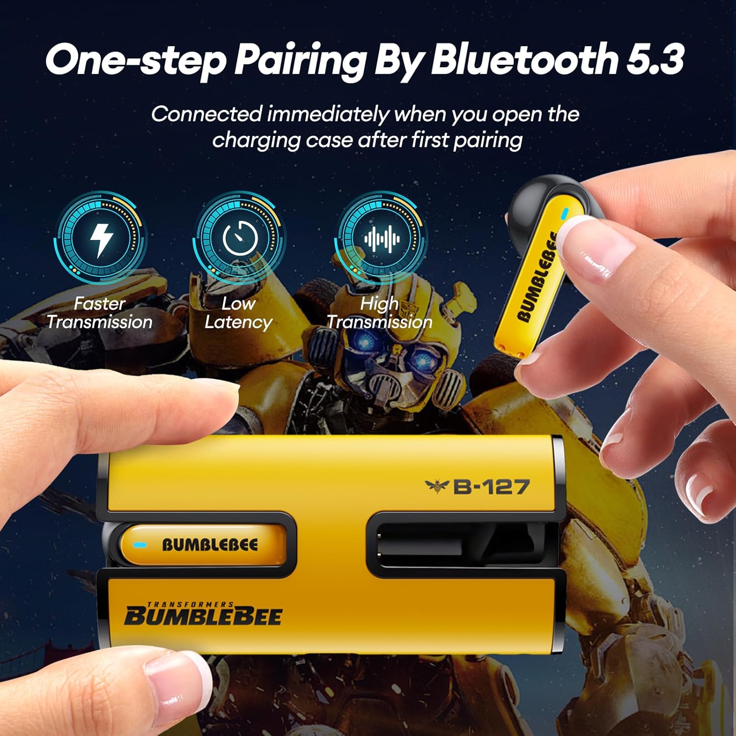 Transformers TF-T02 Bluetooth Earphone Smart touch HD
