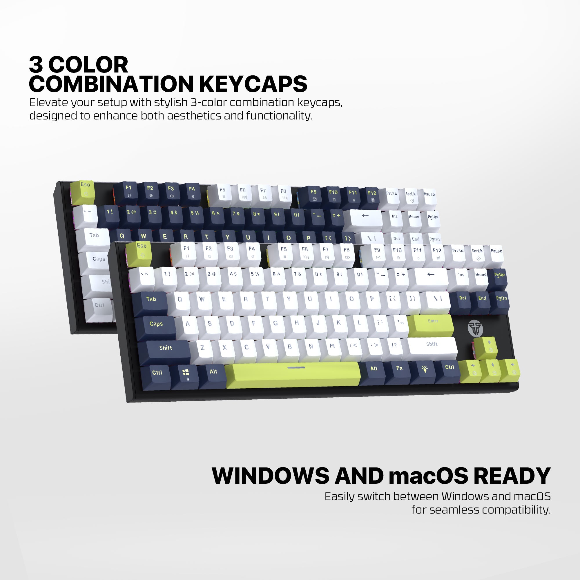 Fantech Atom87S TKL Yoru Edition Mechanical Gaming Keyboard Black Blue Switch (MK877S)