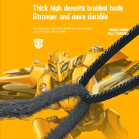 Transformers TF-A10 Braided Charging Lightning Cable Black