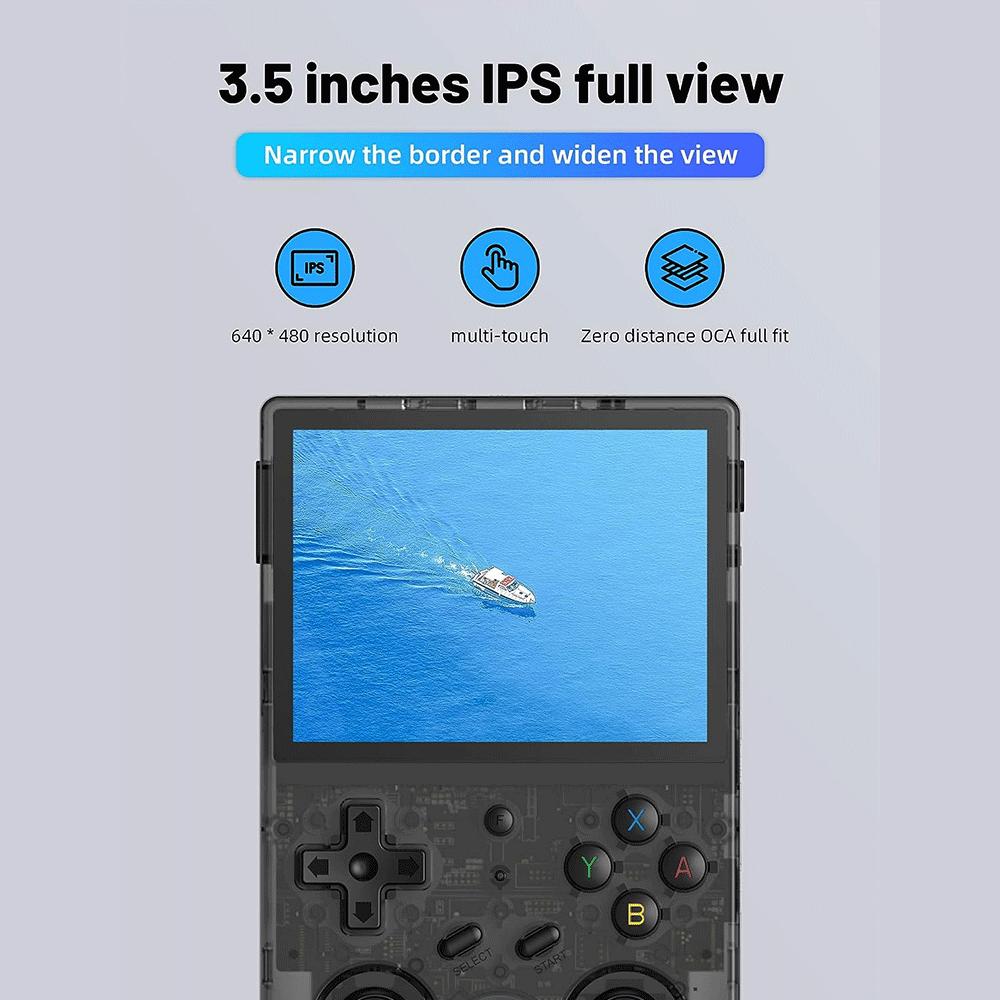 ANBERNIC RG353V Retro Handheld Gaming Console 3.5” iPS Multi-Touch Screen LPDDR4 Android & Linux Wi-Fi Game Player