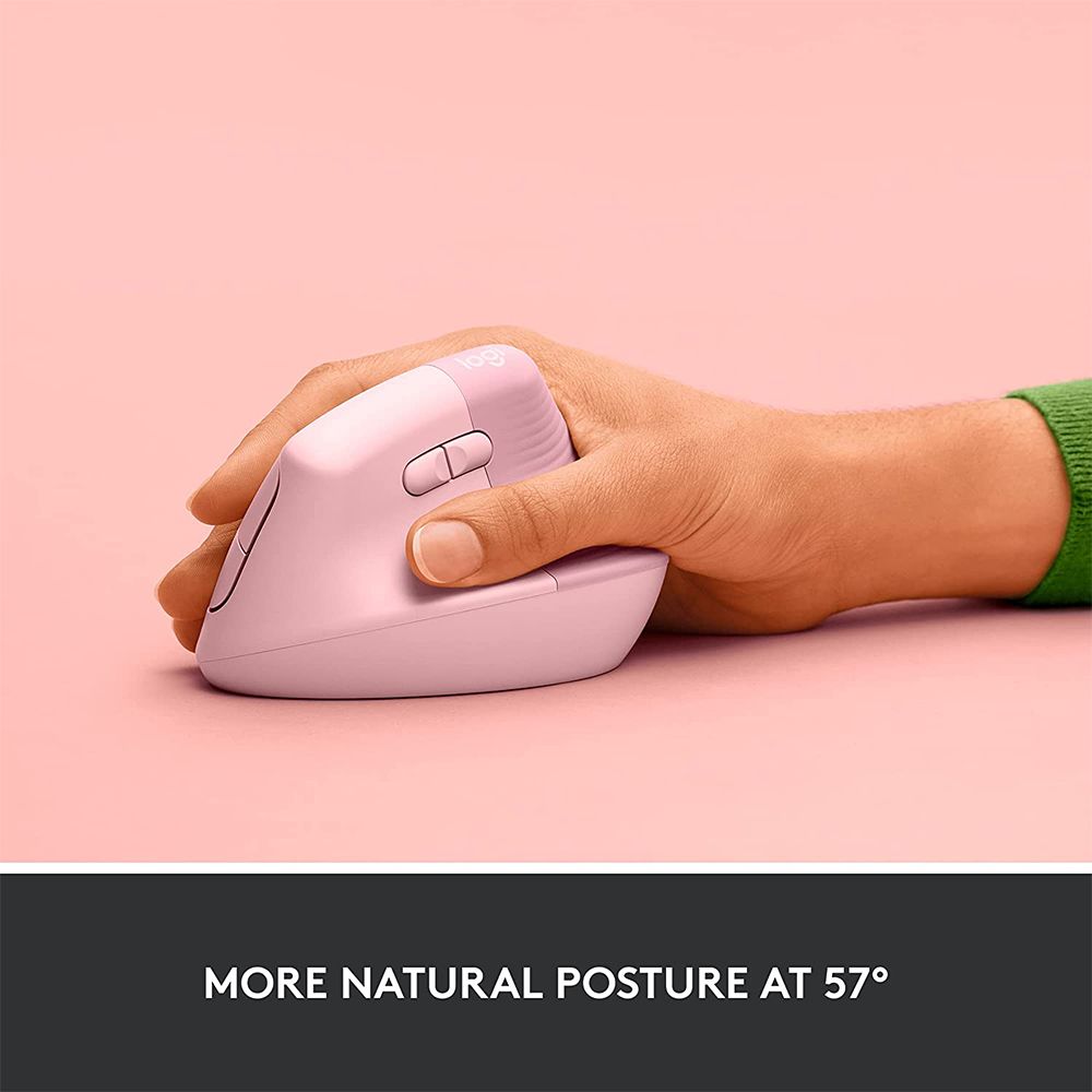 Logitech Lift Vertical Ergonomic Mouse Rose