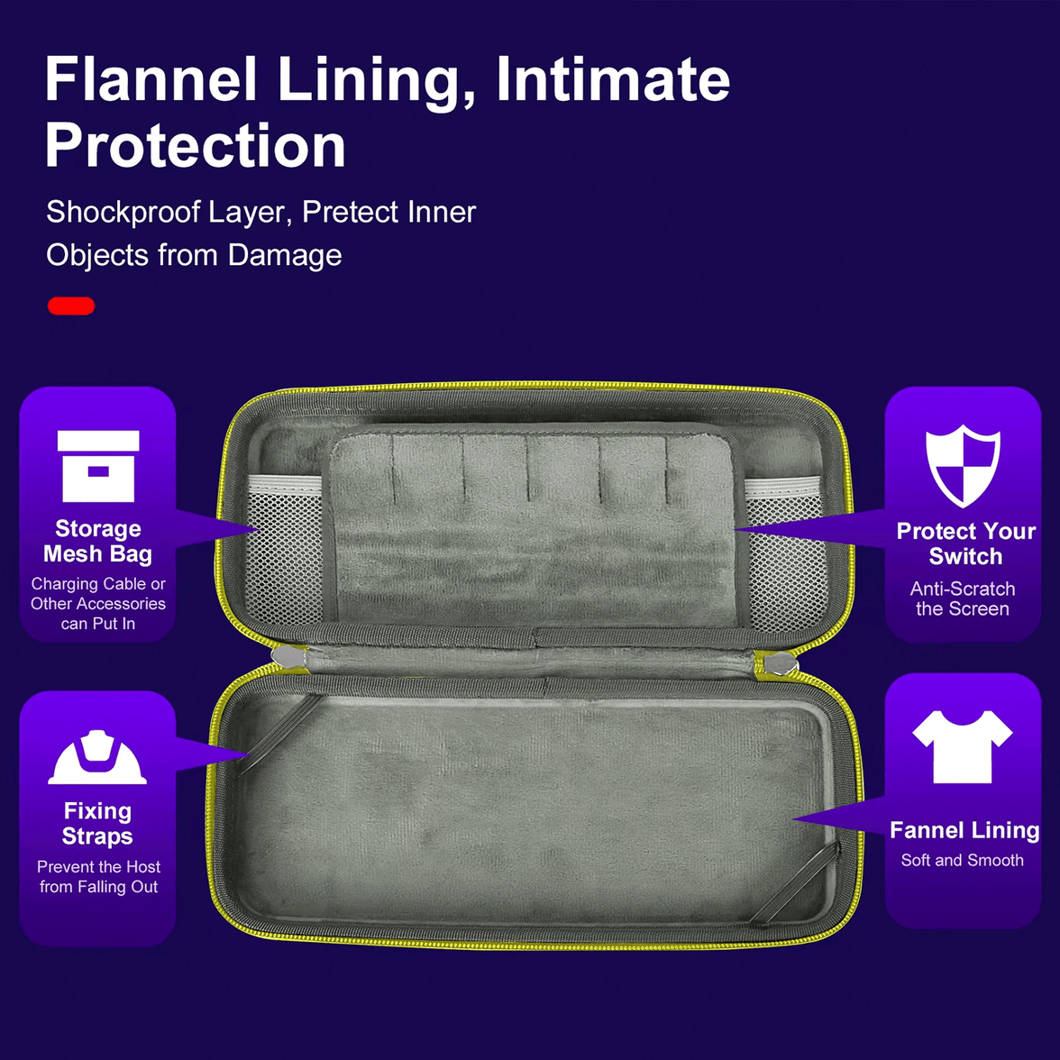 NSW IINE Storage Bag For N-Switch / N-Switch OLED (Splatoon 3 Purple/Yellow) [L711]